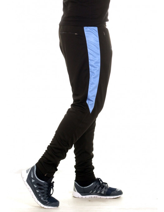 BSAT Panther Track Pants BlackNSkyblue