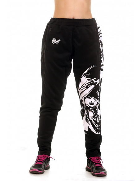 Smokin Skull Track Pants Black by BSAT