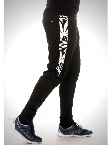 BSAT Smokin Track Pants BlackNWhite