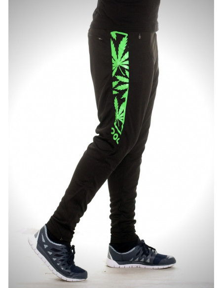 BSAT Smokin Track Pants BlackNGreen