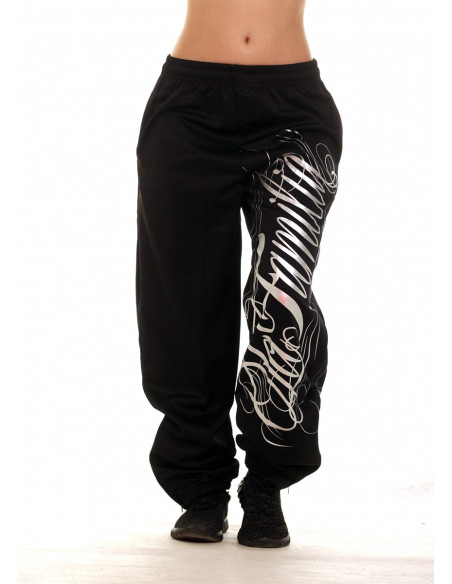 BSAT LA FAMILIA Sweatpants BlackNSilver by BSAT