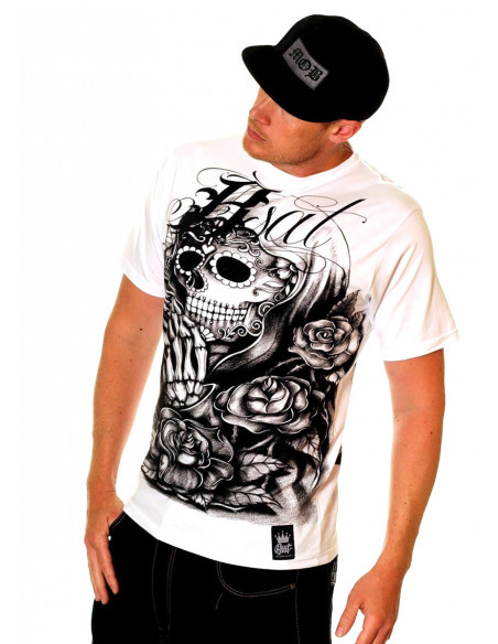 BSAT Praying Skull CF Tee White