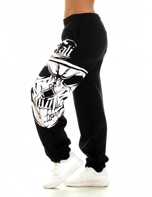 Cali Skull Sweatpants Black by BSAT