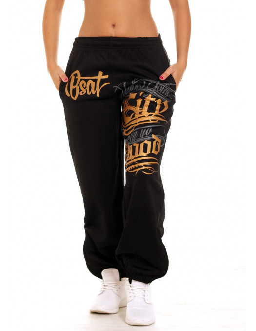 Hood Sweatpants BlackNGold by BSAT