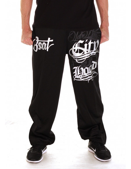 Hood Sweatpants BlackNSilver by BSAT