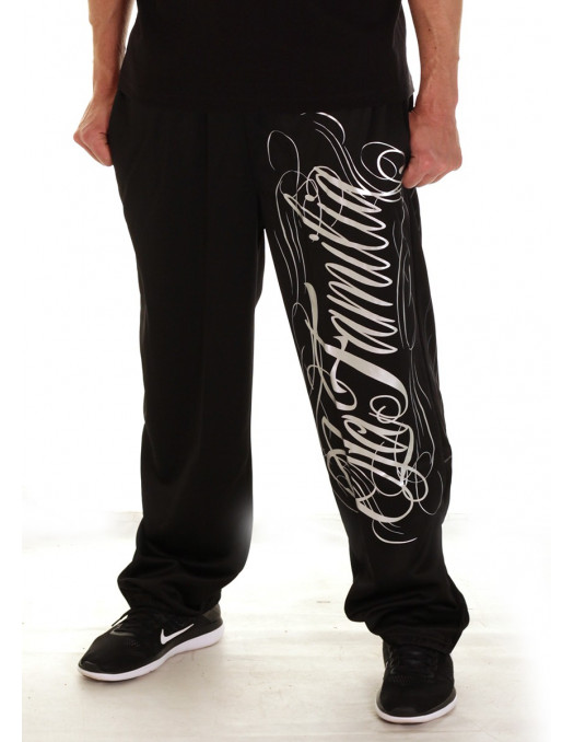 LA FAMILIA Sweatpants BlackNSilver by BSAT