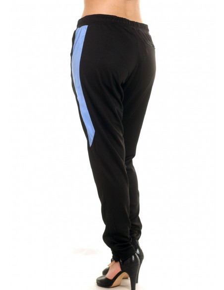 Panther Track Pants BlackNSkyblue by BSAT