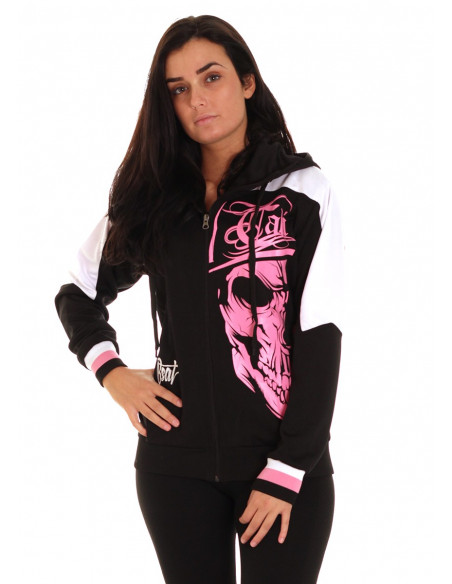 Cali Skull Panther Hoodie Pink by BSAT