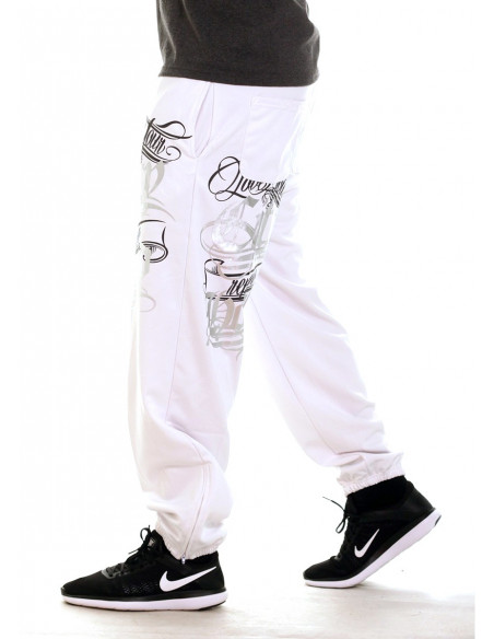 Hood Sweatpants WhiteNSilver by BSAT