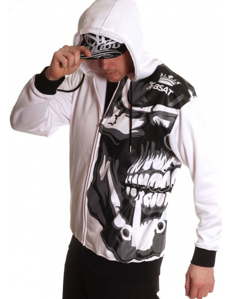 Jaws Skull ZipHoodie by BSAT