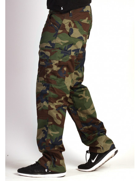 BSAT Regular Fit Combat Cargo Pants Woodland