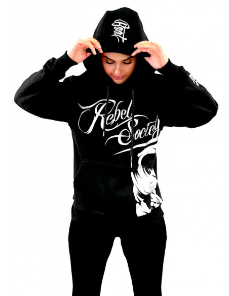 Rebel Society Skull Hoodie SkyBlue