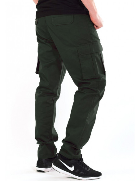 BSAT Tapered Fit Cargo Pants Dark Olive