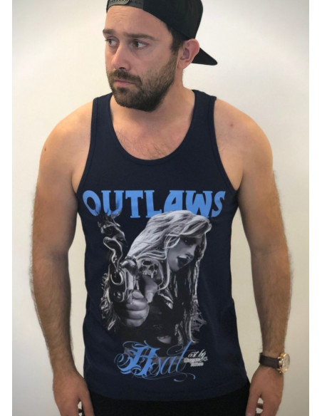 BSAT Outlaws Bastards TankTop Navy