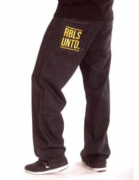 Plain Rbls Untd JeansBlackNGold