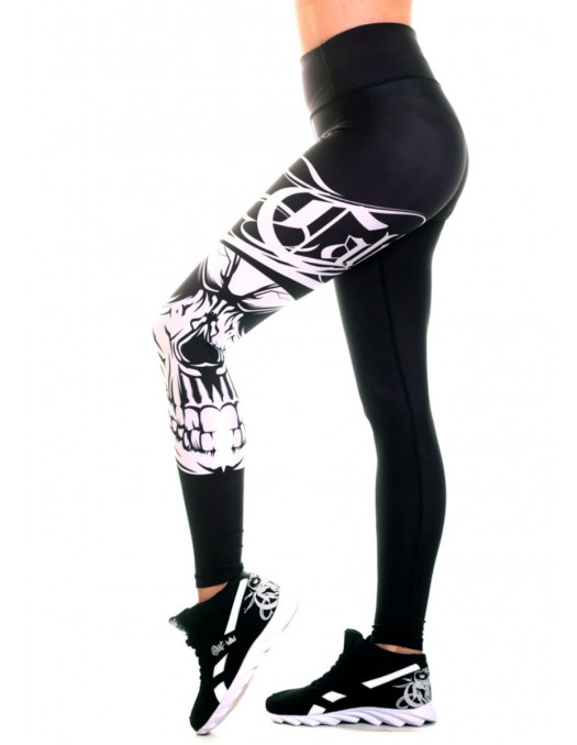 Cali Skull Leggings Black by BSAT