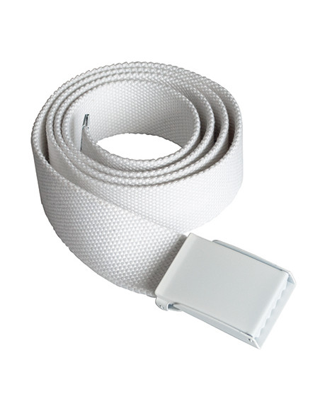 Solid Color Belt Polyester White