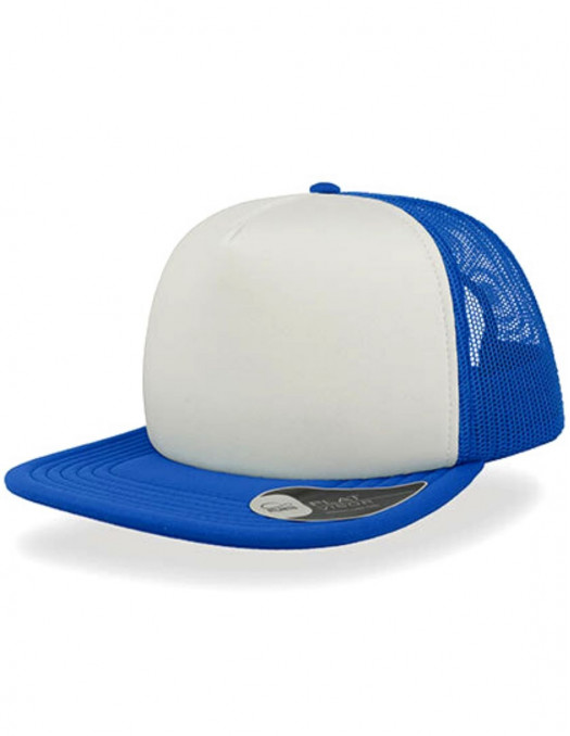 90S HipHop Snap Cap WhiteNRoyal