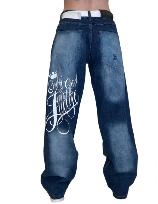 Only God can Judge Baggy Jeans by BSAT