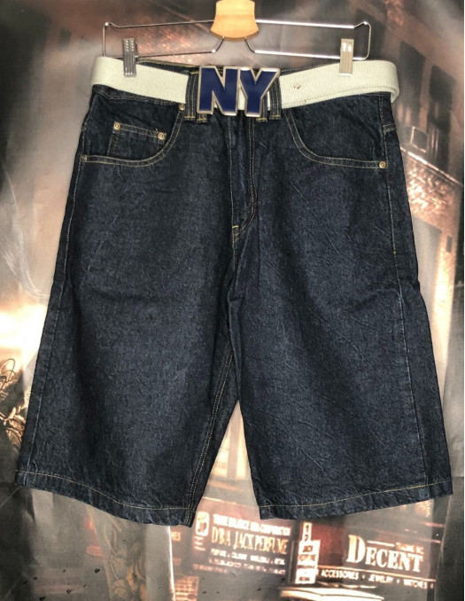 BSAT Baggy Denim Shorts Indigo Blue