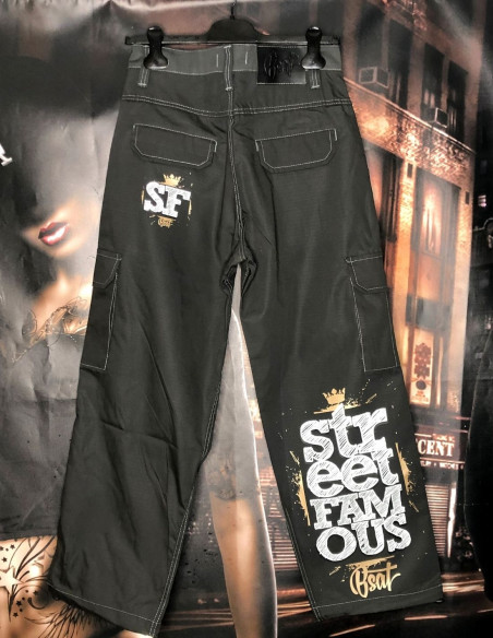 Street Famous Cargo Pants Grey Baggy