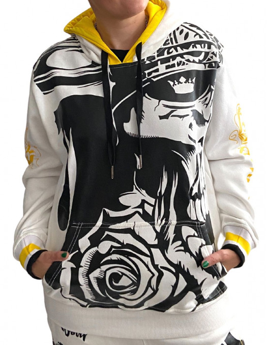 Darkness Glory Graffiti Hoodie White by BSAT