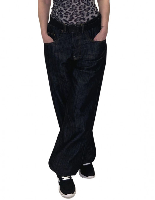 Black Baggy Jeans by BSAT