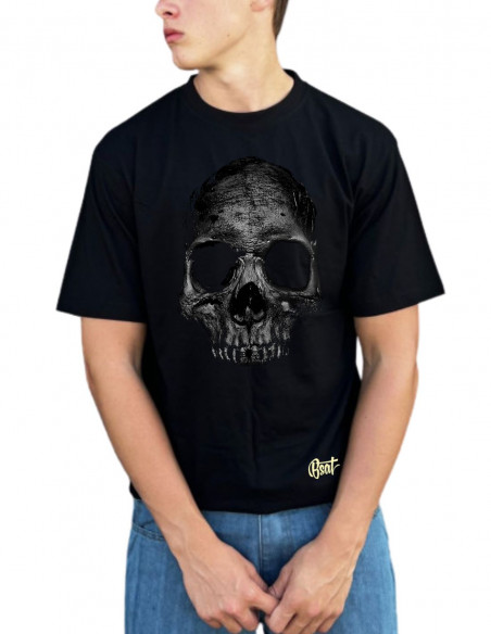 Bad Skull T-Shirt Baggy Black by BSAT