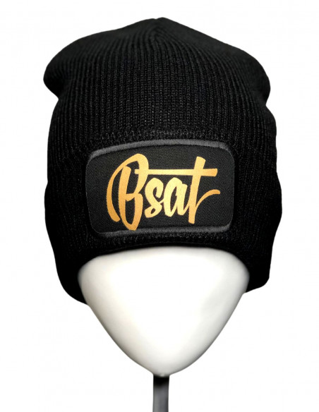 BSAT Logo Beanie Black/Metallic Gold