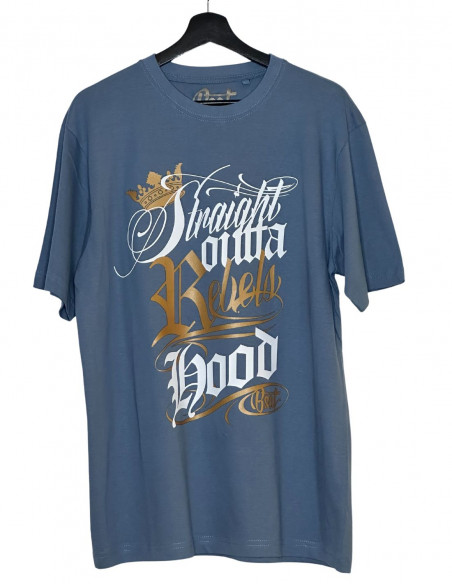 Straight Outta Rebels Hood T-Shirt Military Blue by BSAT