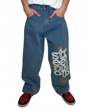 BSAT Skull Embroidery Baggy Jeans *limited edition* Deep Pockets