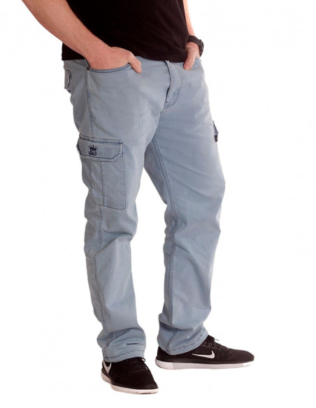 Denim Cargo Pants Light Blue by BSAT