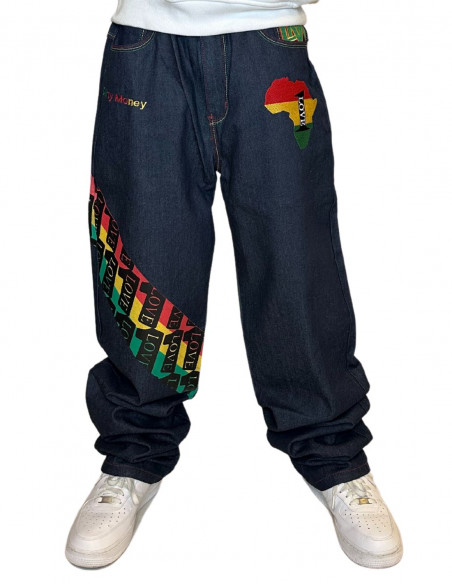 Dirty Money One Love Rasta Baggy Premium Jeans