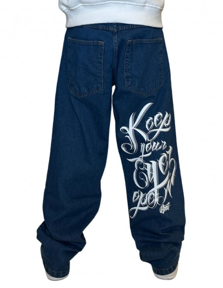 BSAT Eyes Jeans Baggy Blue