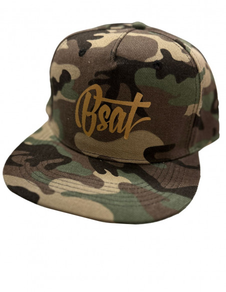 BSAT Logo Camo Snapback Cap