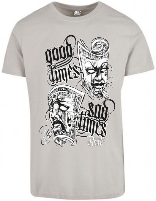 BSAT Good Times Sad Times T-Shirt Light Asphalt