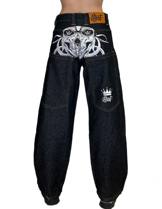 Skull Embroidery Baggy Jeans *limited edition* by BSAT