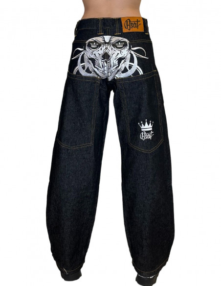 Skull Embroidery Baggy Jeans *limited edition* by BSAT