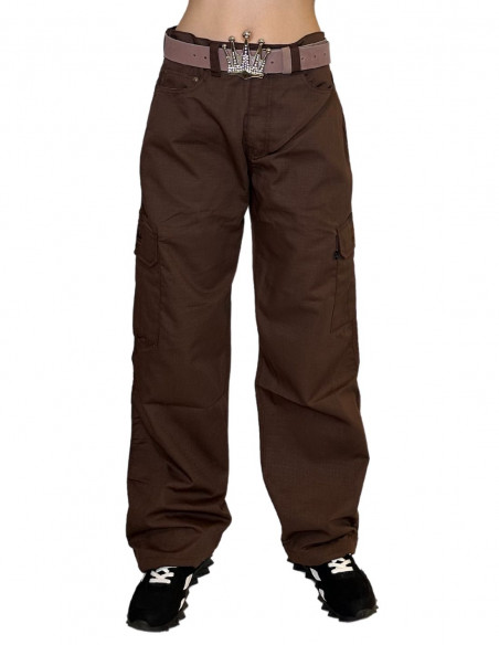 Baggy Cargo Pants Brown by BSAT