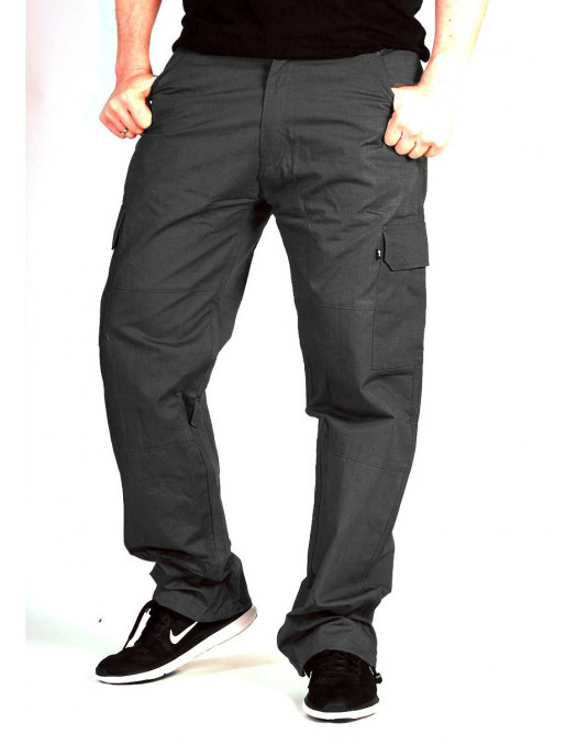 BSAT Regular Fit Combat Cargo Pants Dark Grey City