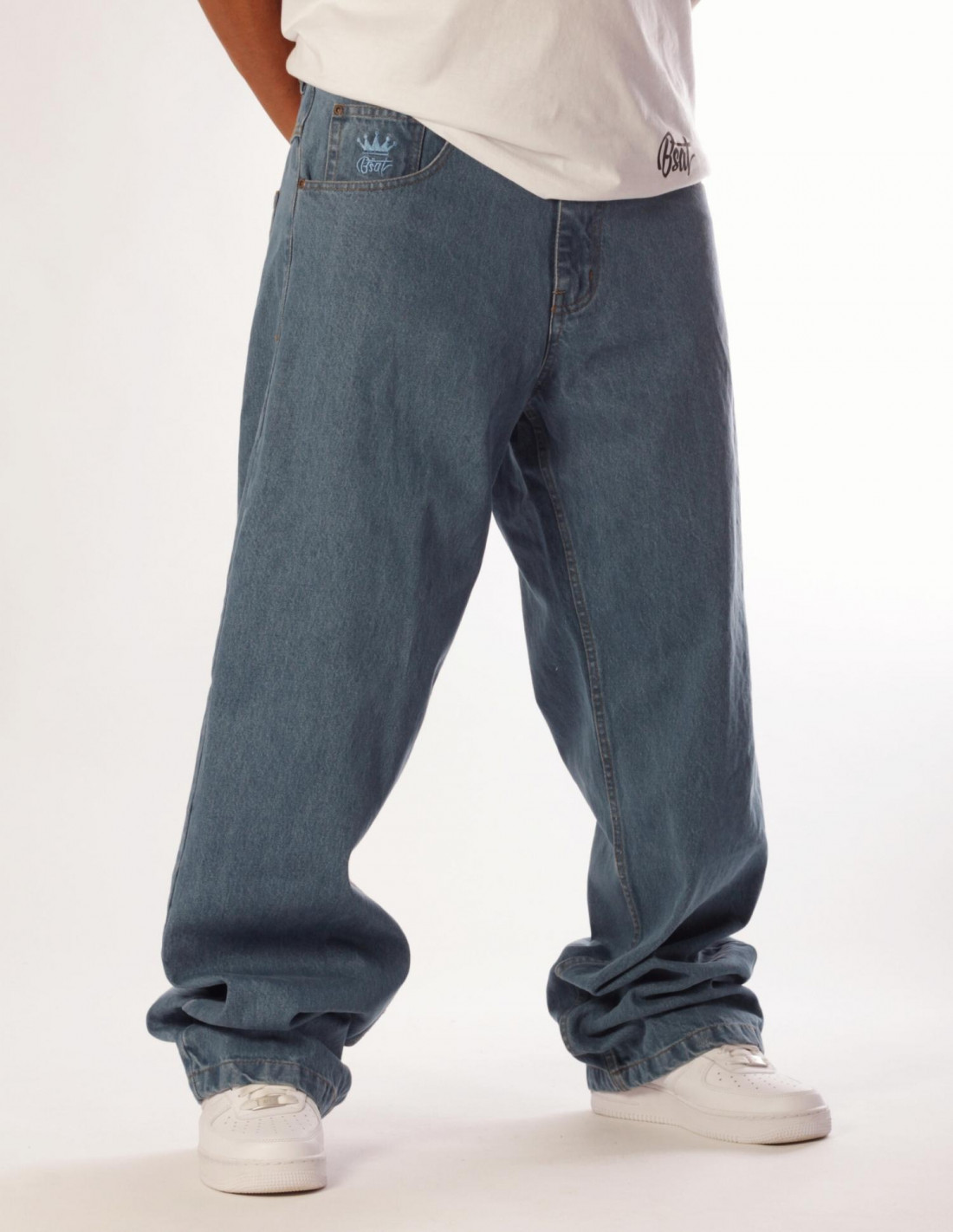 BSAT Bronx Baggy Jeans Plain Skyblue