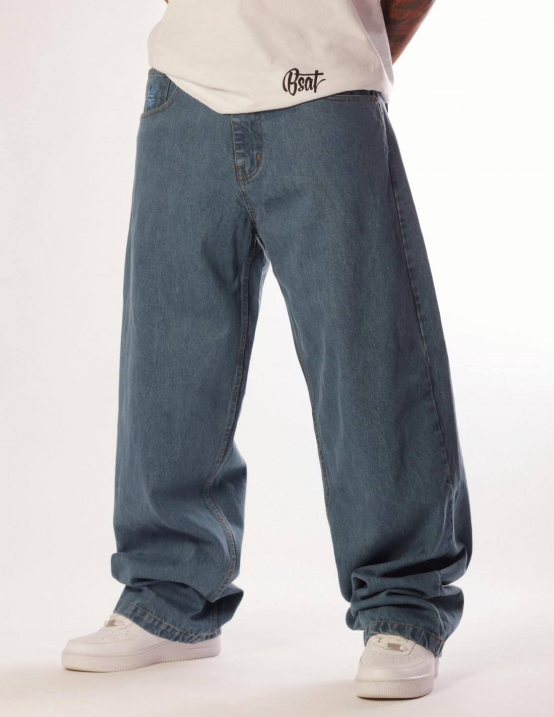 BSAT Bronx Baggy Jeans Plain Skyblue