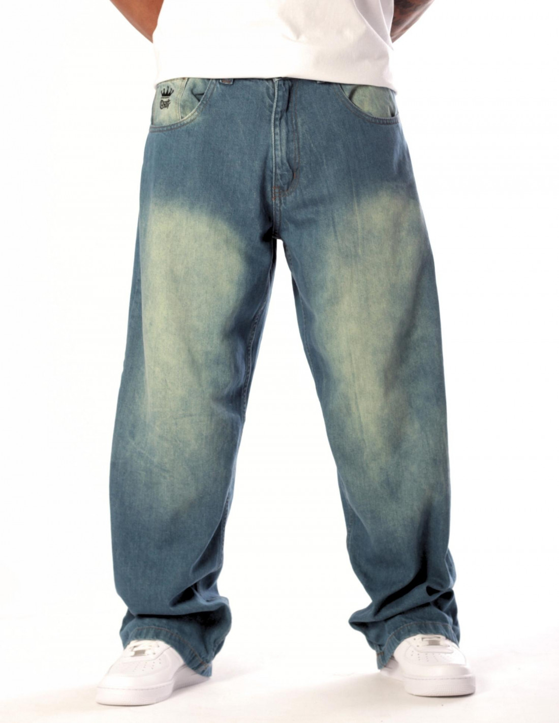 BSAT Baggy Jeans Diddy Spray Washed