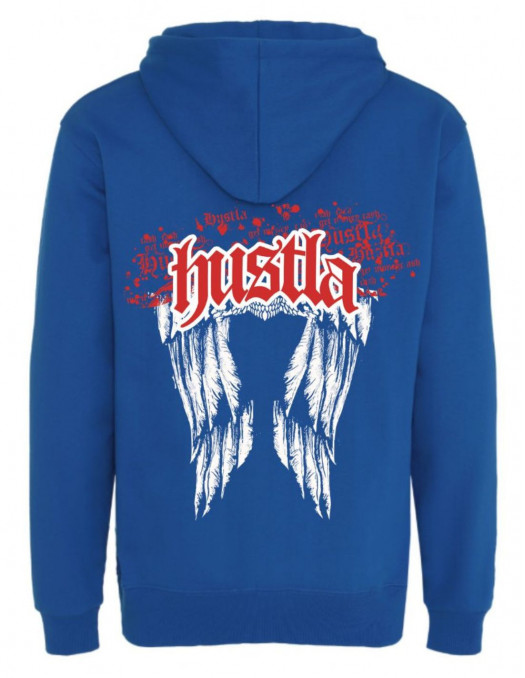 BSAT Blue Hustla Hoodie RedNWhite Legendary Collection