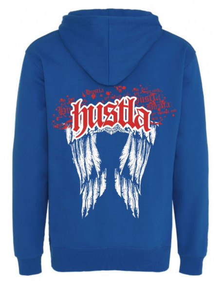 BSAT Blue Hustla Hoodie RedNWhite Legendary Collection