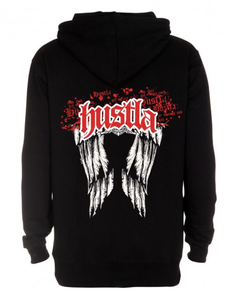 BSAT Black Hustla Hoodie RedNWhite Legendary Collection