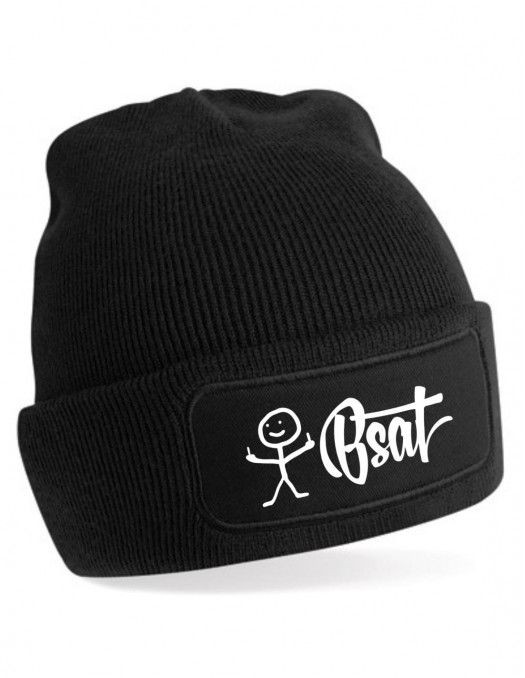 BSAT The Stickman Beanie Black/White