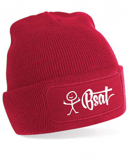 BSAT The Stickman Beanie Red/White