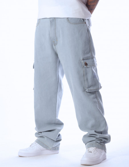 BSAT Cargo Denim Sky Blue Jeans Baggy Fit