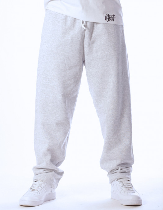 Classic Open Hem Jog Pants Heather Grey